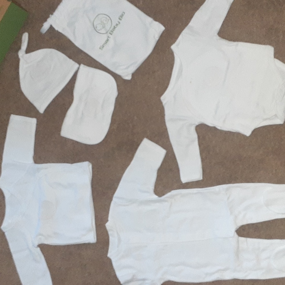 Smart Baby Bio Organic Cotton layette set white NB newborn NEW